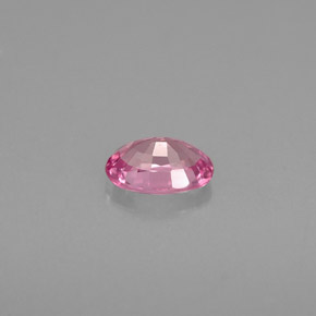 Safira rosa natural 0,60ct, corte oval, VVS