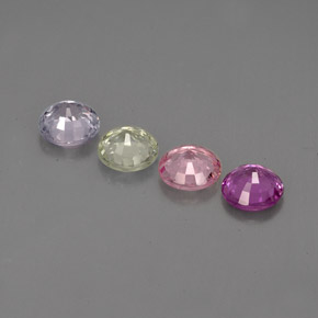 Pedras preciosas de safira multicolorido natural de  ct, corte redondo, VVS-VS