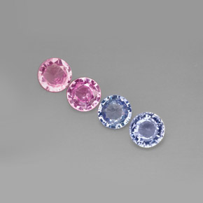 Pedras preciosas de safira multicolorido natural de  ct, corte redondo, VVS-VS