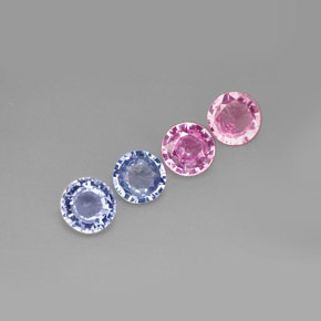 Pedras preciosas de safira multicolorido natural de  ct, corte redondo, VVS-VS