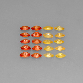 Pedras preciosas de safira laranja natural de  ct, marquise, VVS-VS