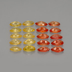 Pedras preciosas de safira laranja natural de  ct, marquise, VVS-VS