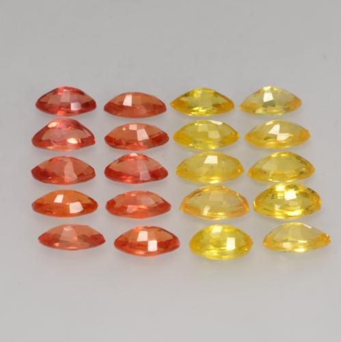 Pedras preciosas de safira multicolorido natural de 2,59 ct, marquise, VVS-VS