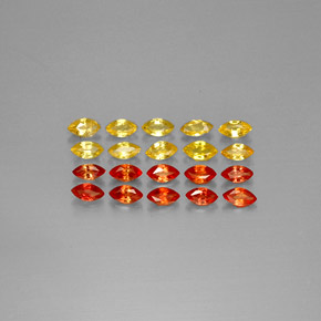 Pedras preciosas de safira laranja natural de 2,34 ct, marquise, VVS-VS