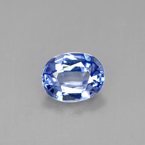 Safira azul natural 0,88ct, corte oval, VVS
