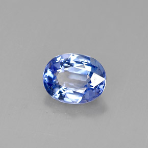 Safira azul natural 0,88ct, corte oval, VVS