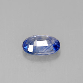 Safira azul natural 0,82ct, corte oval, VVS-VS