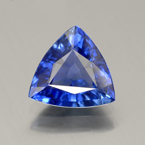 Safira azul natural 1,85ct, trillion, VS