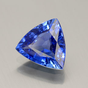 Safira azul natural 1,85ct, trillion, VS