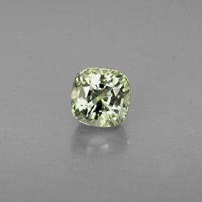 Safira verde natural 0,58ct, almofada cortada, VVS