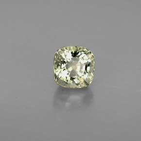 Safira verde natural 0,58ct, almofada cortada, VVS