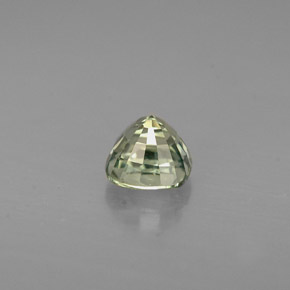 Safira verde natural 0,58ct, almofada cortada, VVS