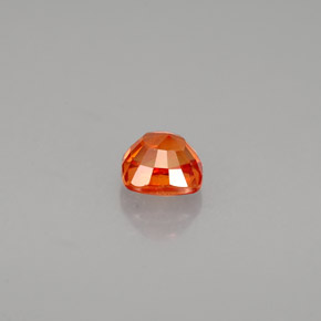 Safira laranja natural 0,55ct, almofada cortada, VS