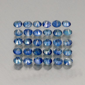Pedras preciosas de safira azul natural de  ct, corte redondo, VS