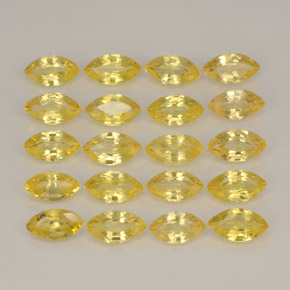 Pedras preciosas de safira amarelo natural de  ct, marquise, VVS-VS