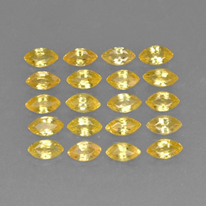 Pedras preciosas de safira amarelo natural de  ct, marquise, VVS-VS