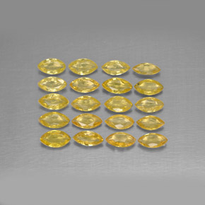 Pedras preciosas de safira amarelo natural de 1,92 ct, marquise, VVS-VS