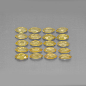 Pedras preciosas de safira amarelo natural de 1,92 ct, marquise, VVS-VS