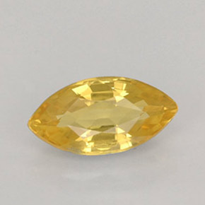 Safira amarelo natural 1,01ct, marquise, VS