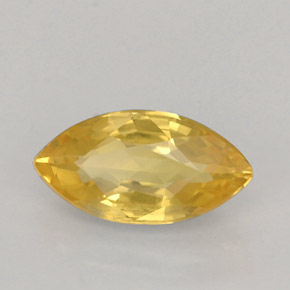 Safira amarelo natural 1,01ct, marquise, VS