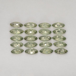 Pedras preciosas de safira verde natural de  ct, marquise, VS