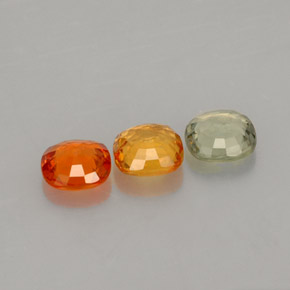 Pedras preciosas de safira multicolorido natural de  ct, almofada cortada, VVS-VS