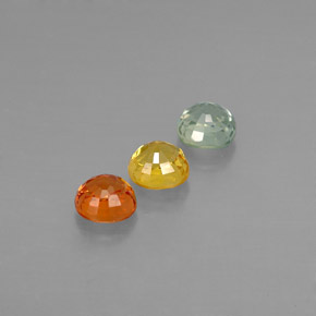 Pedras preciosas de safira multicolorido natural de  ct, almofada cortada, VVS-VS