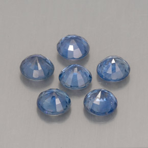 Pedras preciosas de safira azul natural de  ct, corte redondo, VS