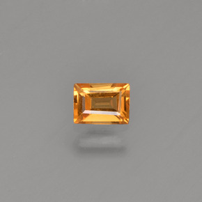 Safira laranja natural 0,24ct, baguete, VVS