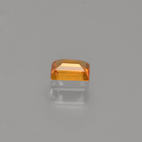 Safira laranja natural 0,24ct, baguete, VVS
