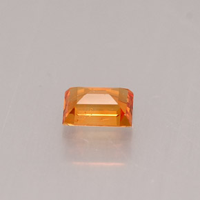 Safira laranja natural 0,27ct, baguete, VS-SI