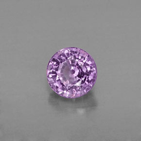 Safira rosa natural 0,48ct, corte redondo, VVS-VS