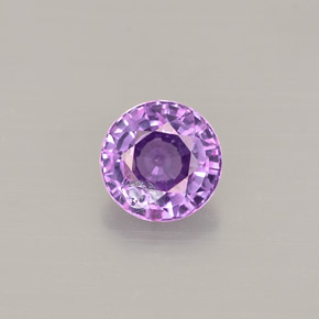 Safira violeta natural 0,52ct, corte redondo, VVS-VS