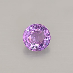 Safira violeta natural 0,52ct, corte redondo, VVS-VS