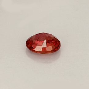 Safira laranja natural 0,64ct, corte oval, VVS-VS