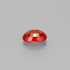 Safira laranja natural 0,60ct, corte oval, VVS-VS