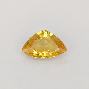 Safira amarelo natural 0,40ct, trillion, VVS-VS