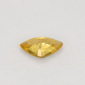 Safira amarelo natural 0,40ct, trillion, VVS-VS