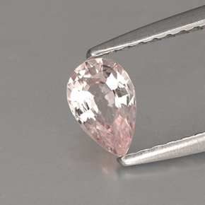 Safira rosa natural 0,48ct, formato de pêra, VVS-VS