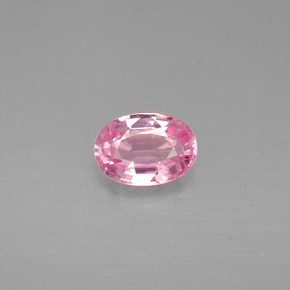Safira rosa natural 0,58ct, corte oval, VVS-VS