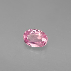 Safira rosa natural 0,58ct, corte oval, VVS-VS