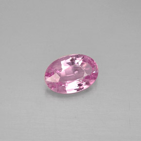 Safira rosa natural 0,47ct, corte oval, VVS-VS