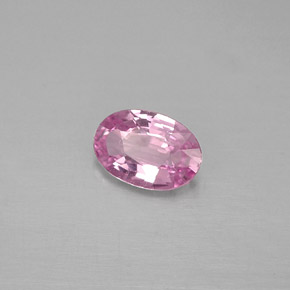 Safira rosa natural 0,47ct, corte oval, VVS-VS