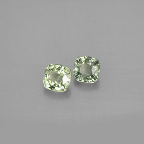 Pedras preciosas de safira verde natural de  ct, almofada cortada, VS