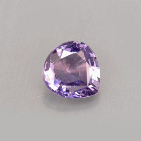 Safira violeta natural 0,53ct, formato de pêra, VS