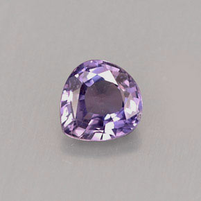 Safira violeta natural 0,53ct, formato de pêra, VS