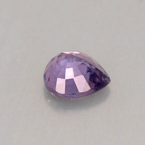 Safira violeta natural 0,53ct, formato de pêra, VS