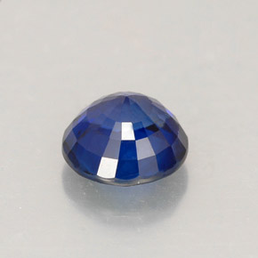 Safira azul natural 1,11ct, corte redondo, VVS-VS
