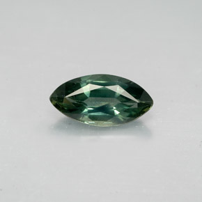 Safira verde natural 1,40ct, marquise, VS