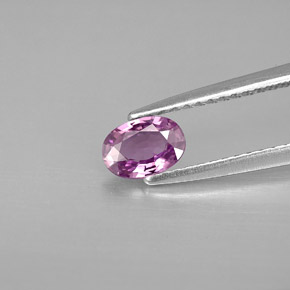 Safira violeta natural 0,46ct, corte oval, VVS